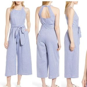Worn once-1901 - Halter Neck -Stripe Crop Jumpsuit